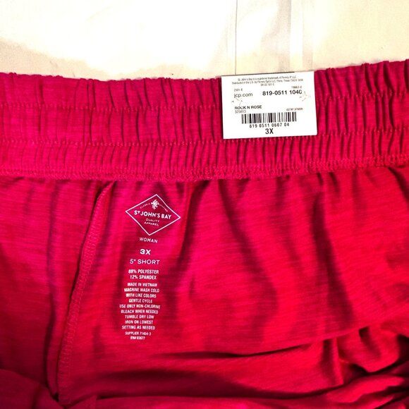 St. Johns Bay Women 3X Elastic Waist Shorts Easy Fit Through Hip & Thigh Pockets - Picture 3 of 7